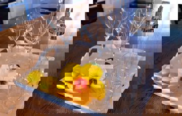 Flowers On Tray